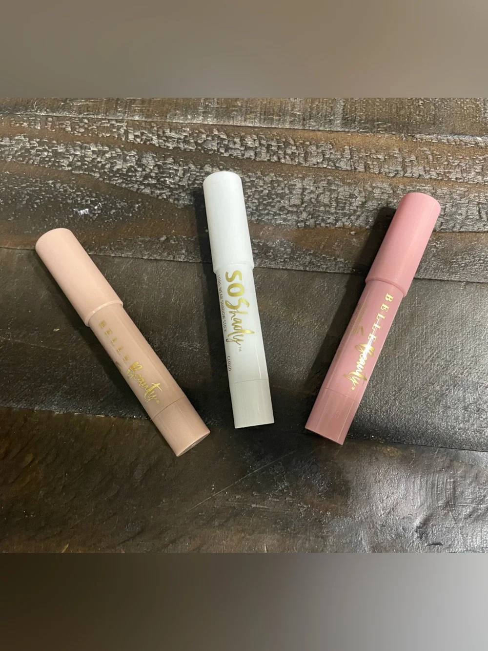 Belle Beauty Long Wear Shadow Stick Pink(soft pink) White(cloud) Beige(Golden)